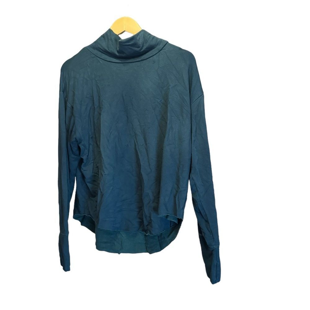 aerie Teal Long Sleeve Cowl Neck Sweater